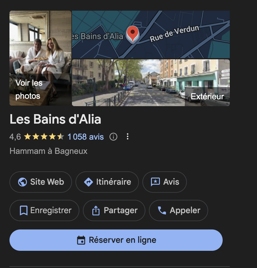 Les Bains d'Alia — Avant BoostMyMap