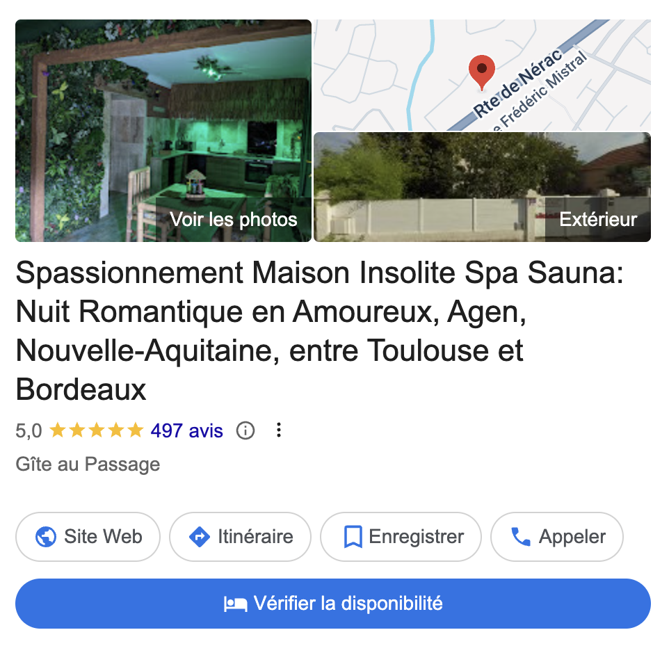 Spasionnement Love Room — love room spa ayant atteint 500 avis Google en 1 an